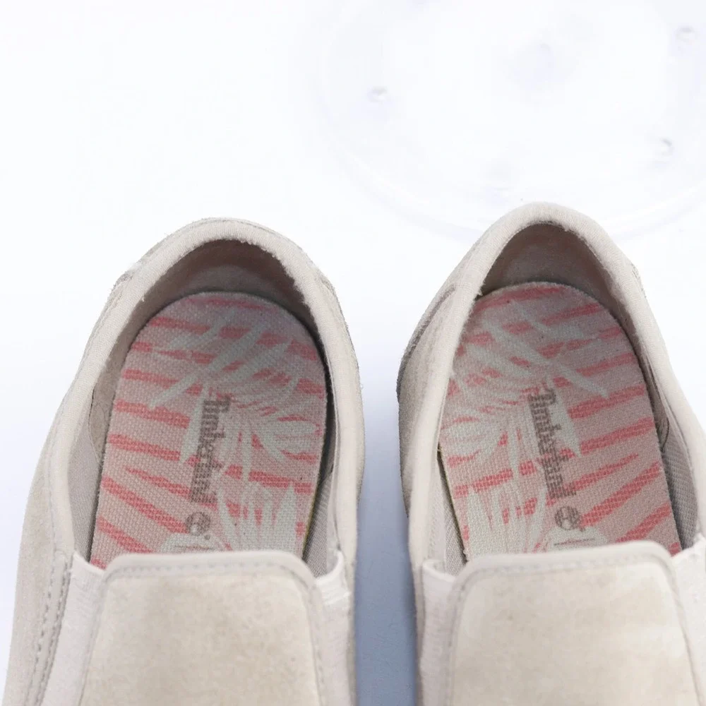 Timberland Womens Eivissa Sea Slip On Shoes Size 10 Tan Cream Suede Espadrilles